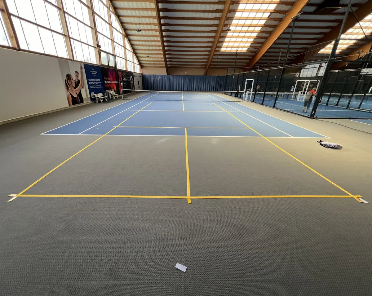 Pickleball Feldmarkierungen für ganzes Feld in gelb