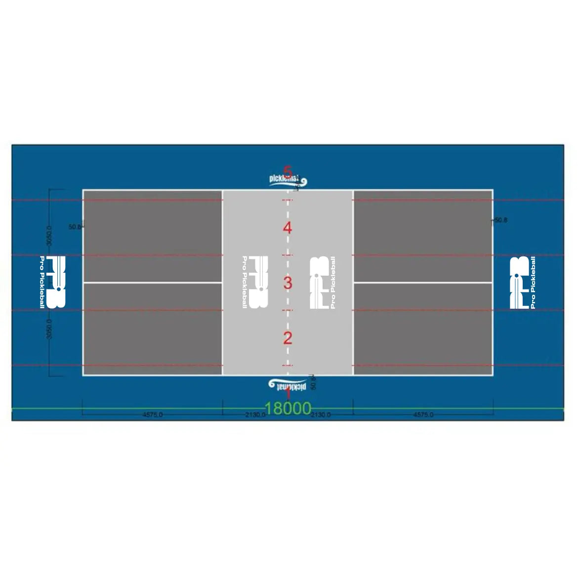 Mobiler Indoor Pickleball Platz