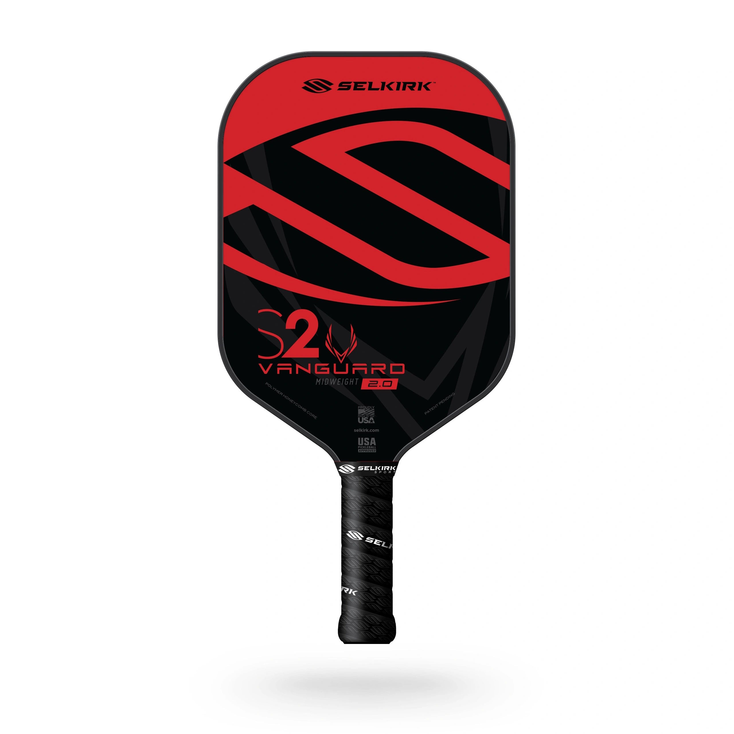 Selkirk Vanguard 2.0 Series Hybrid S2 Midweight Red Pickleball Paddle