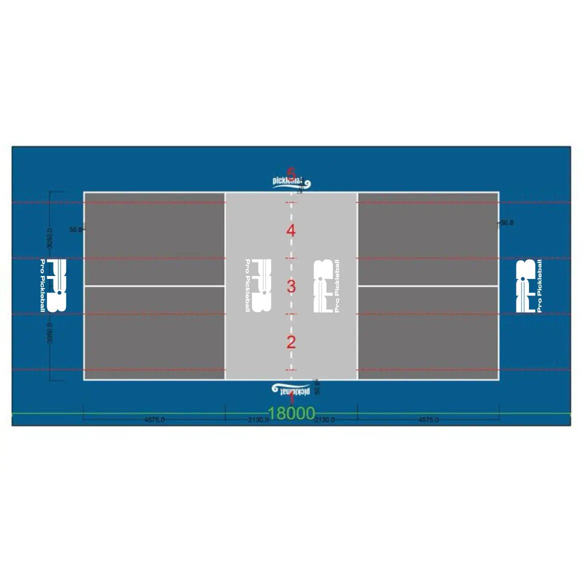 Mobiler Indoor Pickleball Platz