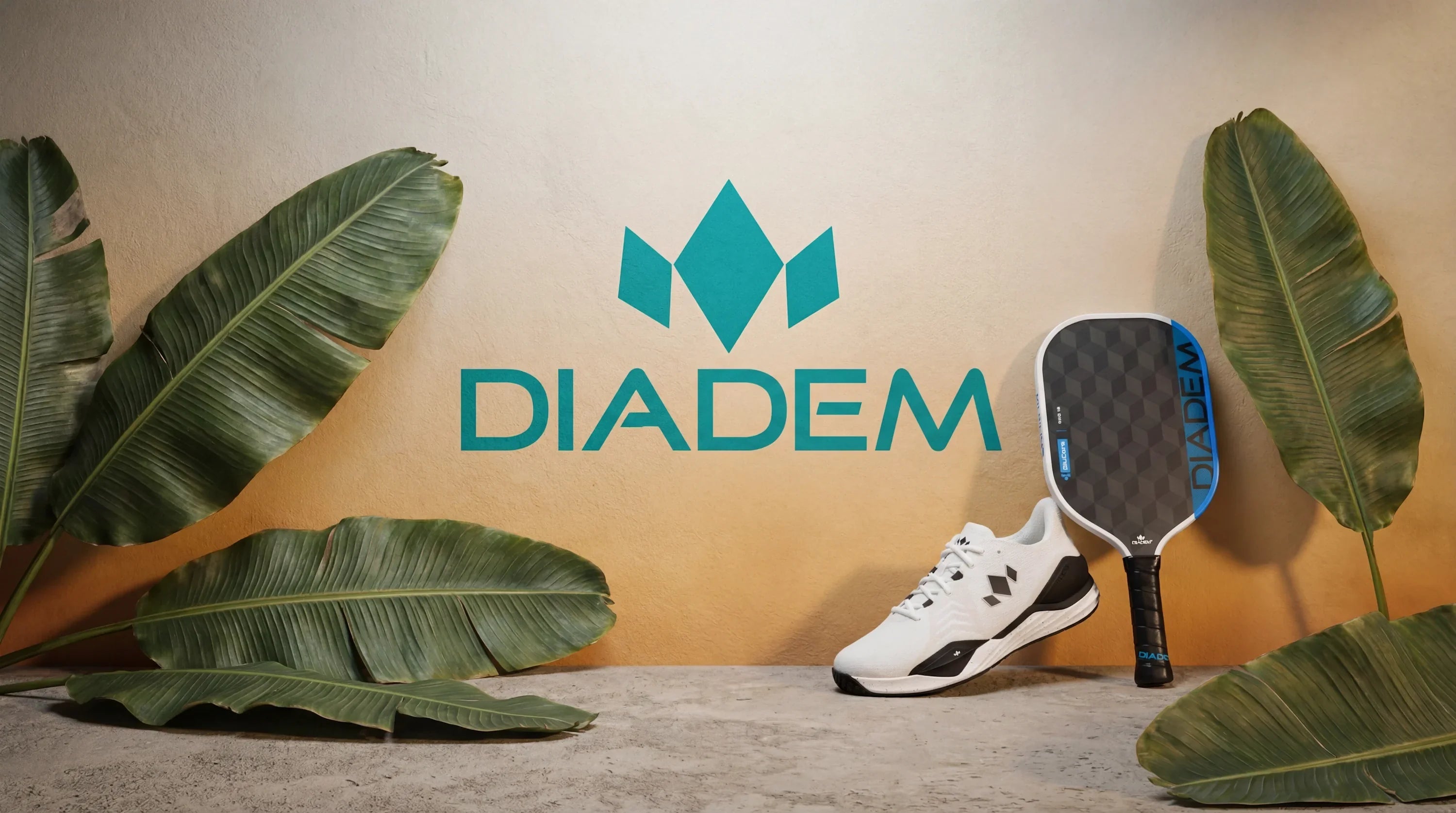 DIADEM Logo und Pickleball Paddles
