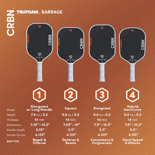 CRBN¹ TruFoam Barrage Pickleball Paddle - Vorbestellung