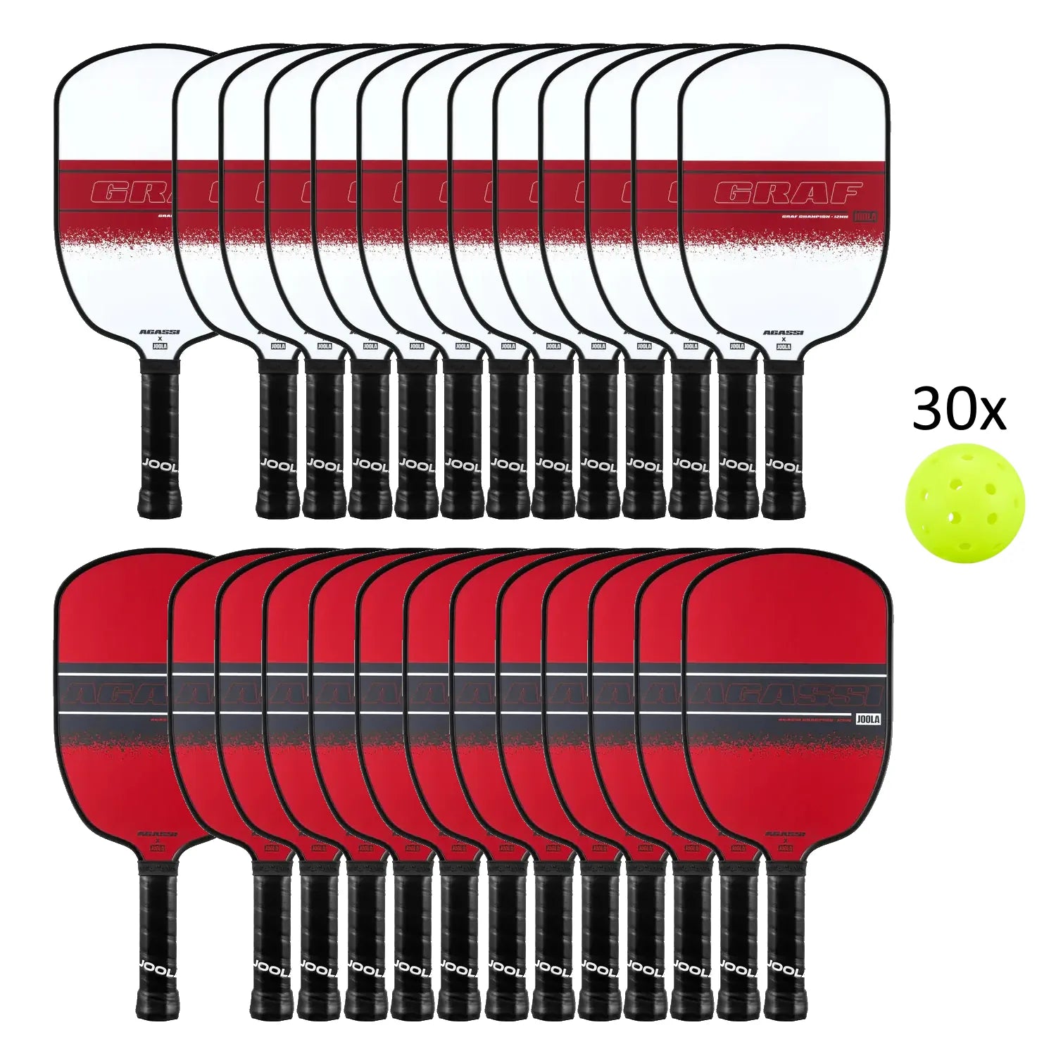 JOOLA Agassi/Graf Champion Pickleball Paddles (26 Stk - Schulset)