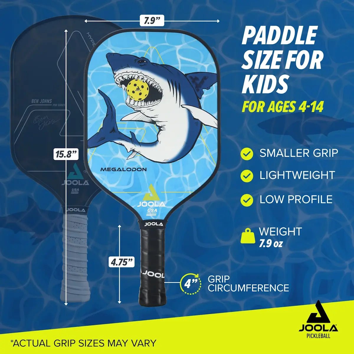 JOOLA Megalodon Junior Pickleball Paddle